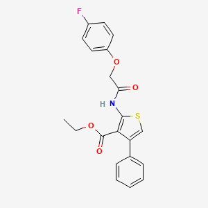 molecular formula C21H18FNO4S B12031769 Ethyl 2-(((4-fluorophenoxy)acetyl)amino)-4-phenyl-3-thiophenecarboxylate CAS No. 618092-12-9