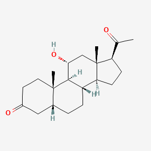 molecular formula C21H32O3 B1203183 11α-羟基-5β-孕烷-3,20-二酮 CAS No. 565-93-5