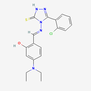 molecular formula C19H20ClN5OS B12031836 3-(2-chlorophenyl)-4-[(E)-[4-(diethylamino)-2-hydroxyphenyl]methylideneamino]-1H-1,2,4-triazole-5-thione CAS No. 478254-14-7