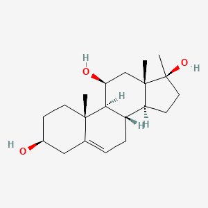 molecular formula C20H32O3 B1203184 17-甲基雄甾-5-烯-3β,11β,17β-三醇 CAS No. 5446-39-9