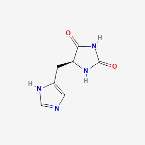 molecular formula C7H8N4O2 B1203185 Histidine hydantoin CAS No. 40950-46-7