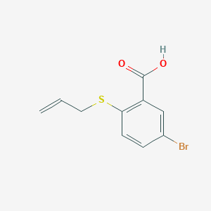 molecular formula C10H9BrO2S B12031883 Benzoic acid, 5-bromo-2-(2-propenylthio)- CAS No. 62176-43-6