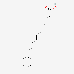 molecular formula C17H32O2 B1203191 Cyclohexaneundecanoic acid CAS No. 4277-62-7