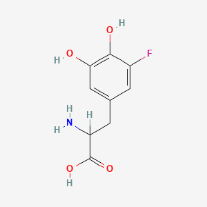 molecular formula C9H10FNO4 B1203197 2-Amino-3-(3-fluoro-4,5-dihydroxyphenyl)propanoic acid CAS No. 60872-09-5