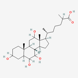 (6R)-2-methyl-6-[(8R,9S,10R,13R,14S,17R)-3,6,7,12-tetrahydroxy-10,13-dimethyl-2,3,4,5,6,7,8,9,11,12,14,15,16,17-tetradecahydro-1H-cyclopenta[a]phenanthren-17-yl]heptanoic acid