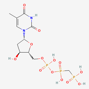 molecular formula C11H19N2O13P3 B1203220 Phosphomethyl phosphonic acid deoxythymidylate ester CAS No. 59957-94-7