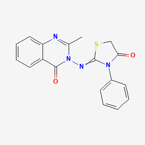2-(2-Methyl-4-oxoquinazolin-3-yl)imino-3-phenyl-1,3-thiazolidin-4-one