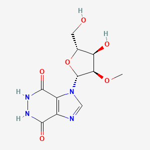 3-[(2R,3R,4R,5R)-4-hydroxy-5-(hydroxymethyl)-3-methoxy-tetrahydrofuran-2-yl]-5,6-dihydroimidazo[4,5-d]pyridazine-4,7-dione
