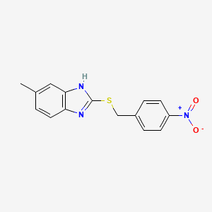 6-methyl-2-[(4-nitrophenyl)methylthio]-1H-benzimidazole