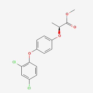 molecular formula C16H14Cl2O4 B1203246 methyl (2S)-2-[4-(2,4-dichlorophenoxy)phenoxy]propanoate CAS No. 75021-72-6