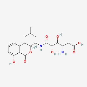 3-Amino-4,5-dihydroxy-6-[[1-(8-hydroxy-1-oxo-3,4-dihydroisochromen-3-yl)-3-methylbutyl]amino]-6-oxohexanoic acid