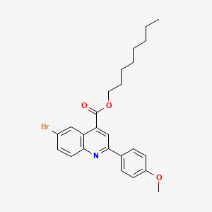 molecular formula C25H28BrNO3 B12032753 Octyl 6-bromo-2-(4-methoxyphenyl)quinoline-4-carboxylate CAS No. 355421-31-7