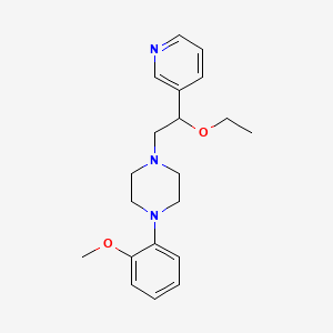molecular formula C20H27N3O2 B1203281 1-[2-Ethoxy-2-(3-pyridinyl)ethyl]-4-(2-methoxyphenyl)-piperazine CAS No. 58013-09-5
