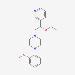 molecular formula C20H27N3O2 B1203281 1-[2-Ethoxy-2-(pyridin-3-yl)ethyl]-4-(2-methoxyphenyl)piperazine CAS No. 58013-09-5