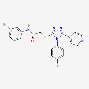 molecular formula C21H15Br2N5OS B12032824 N-(3-bromophenyl)-2-{[4-(4-bromophenyl)-5-(pyridin-4-yl)-4H-1,2,4-triazol-3-yl]sulfanyl}acetamide 