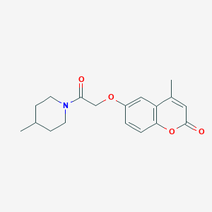 molecular formula C18H21NO4 B1203298 4-Methyl-6-[2-(4-methyl-1-piperidinyl)-2-oxoethoxy]-1-benzopyran-2-one 