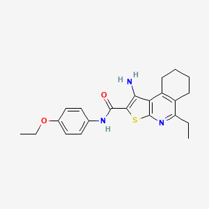 molecular formula C22H25N3O2S B12032986 1-amino-N-(4-ethoxyphenyl)-5-ethyl-6,7,8,9-tetrahydrothieno[2,3-c]isoquinoline-2-carboxamide 