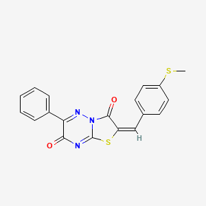 molecular formula C19H13N3O2S2 B12032992 2-(4-(Methylthio)benzylidene)-6-phenyl-2H-thiazolo[3,2-b][1,2,4]triazine-3,7-dione CAS No. 606956-72-3