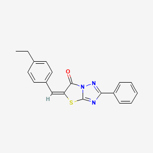 molecular formula C19H15N3OS B12033097 5-(4-Ethylbenzylidene)-2-phenylthiazolo[3,2-b][1,2,4]triazol-6(5H)-one 
