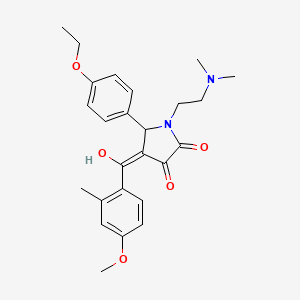 molecular formula C25H30N2O5 B12033119 1-[2-(dimethylamino)ethyl]-5-(4-ethoxyphenyl)-3-hydroxy-4-[(4-methoxy-2-methylphenyl)carbonyl]-1,5-dihydro-2H-pyrrol-2-one 