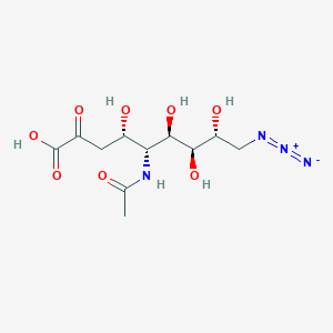 molecular formula C11H18N4O8 B1203313 5-Acetamido-9-azido-3,5,9-trideoxy-D-glycero-D-galacto-2-nonulosonic acid CAS No. 76487-51-9
