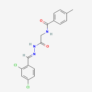 molecular formula C17H15Cl2N3O2 B12033198 N-[2-[(2E)-2-[(2,4-dichlorophenyl)methylidene]hydrazinyl]-2-oxoethyl]-4-methylbenzamide CAS No. 443981-35-9