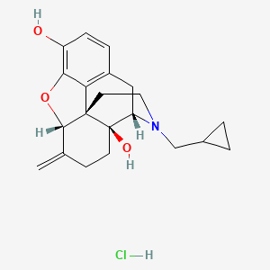 (4S,4aS,7aS,12bS)-3-(cyclopropylmethyl)-7-methylidene-2,4,5,6,7a,13-hexahydro-1H-4,12-methanobenzofuro[3,2-e]isoquinoline-4a,9-diol;hydrochloride