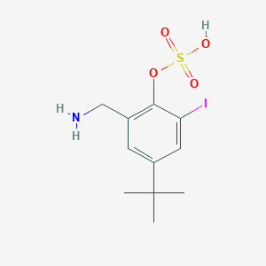 2-(Aminomethyl)-4-tert-butyl-6-iodophenyl hydrogen sulfate