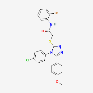 molecular formula C23H18BrClN4O2S B12033340 N-(2-bromophenyl)-2-{[4-(4-chlorophenyl)-5-(4-methoxyphenyl)-4H-1,2,4-triazol-3-yl]sulfanyl}acetamide CAS No. 476484-48-7