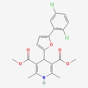 molecular formula C21H19Cl2NO5 B12033451 Dimethyl 4-[5-(2,5-dichlorophenyl)furan-2-yl]-2,6-dimethyl-1,4-dihydropyridine-3,5-dicarboxylate CAS No. 373612-13-6