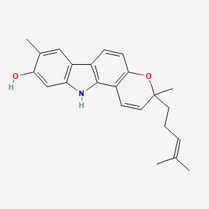 molecular formula C23H25NO2 B1203347 Isomahanine CAS No. 138876-26-3