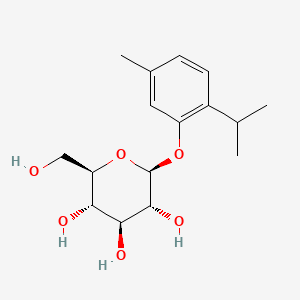 molecular formula C16H24O6 B1203348 THYMOL-B-D-GLUCOPYRANOSIDE CAS No. 20772-23-0