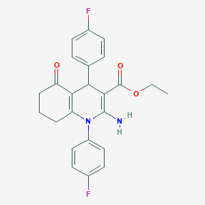 molecular formula C24H22F2N2O3 B12033495 Ethyl 2-amino-1,4-bis(4-fluorophenyl)-5-oxo-1,4,5,6,7,8-hexahydroquinoline-3-carboxylate 