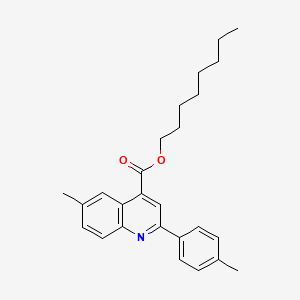 molecular formula C26H31NO2 B12033502 Octyl 6-methyl-2-(4-methylphenyl)quinoline-4-carboxylate CAS No. 355421-07-7