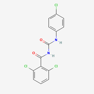 molecular formula C14H9Cl3N2O2 B1203353 1-(4-Chlorophenyl)-3-(2,6-dichlorobenzoyl)urea CAS No. 35409-97-3