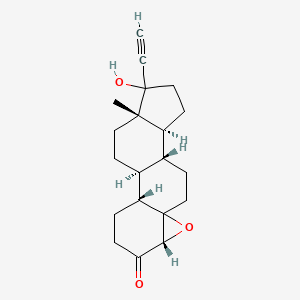 molecular formula C20H26O3 B1203368 17-Hydroxy-4,5-epoxy-19-norpregn-20-yn-3-one 