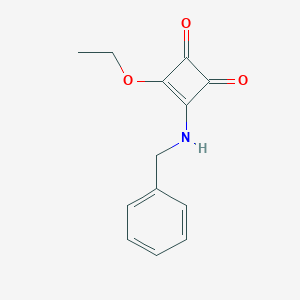 molecular formula C13H13NO3 B120337 3-(Benzylamino)-4-ethoxycyclobut-3-ene-1,2-dione CAS No. 144913-06-4