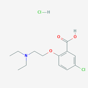 molecular formula C13H19Cl2NO3 B12033757 5-Chloro-2-(2-(diethylamino)ethoxy)benzoic acid hydrochloride CAS No. 62176-29-8