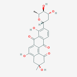 (3R)-9-[(2R,4R,5S,6R)-4,5-dihydroxy-6-methyl-tetrahydropyran-2-yl]-3,5,8-trihydroxy-3-methyl-2,4-dihydrobenzo[a]anthracene-1,7,12-trione