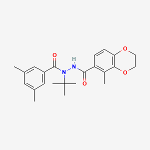 N-(Tert-butyl)-3,5-dimethyl-N'-[(5-methyl-2,3-dihydro-1,4-benzodioxin-6-YL)carbonyl]benzohydrazide