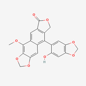 molecular formula C21H14O8 B1203396 Prostalidin A CAS No. 73461-17-3