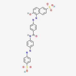 molecular formula C29H21N5O8S2 B1203399 6-Hydroxy-5-[[4-[[4-[(4-sulfophenyl)diazenyl]phenyl]carbamoyl]phenyl]diazenyl]naphthalene-2-sulfonic acid 