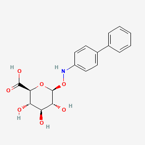 molecular formula C18H19NO7 B1203412 N-hydroxy-4-aminobiphenyl O-glucuronide CAS No. 41839-10-5
