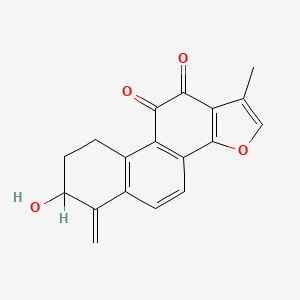 molecular formula C18H14O4 B1203432 Phenanthro(1,2-b)furan-10,11-dione, 6,7,8,9-tetrahydro-7-hydroxy-1-methyl-6-methylene- CAS No. 83145-47-5