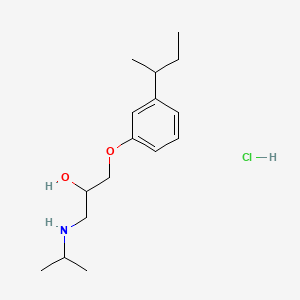 molecular formula C16H28ClNO2 B1203443 1-Butylphenoxy-2-hydroxy-3-isopropylaminopropane hydrochloride CAS No. 43159-63-3