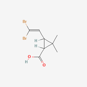 molecular formula C8H10Br2O2 B1203458 3-(2,2-Dibromoethenyl)-2,2-dimethylcyclopropane-1-carboxylic acid CAS No. 59952-39-5