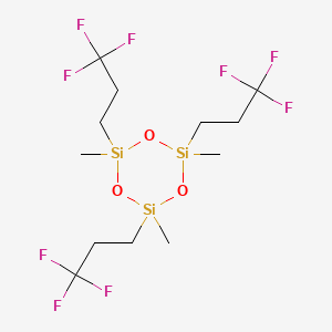 molecular formula C12H21F9O3Si3 B1203464 Cyclotrisiloxane, 2,4,6-trimethyl-2,4,6-tris(3,3,3-trifluoropropyl)- CAS No. 2374-14-3