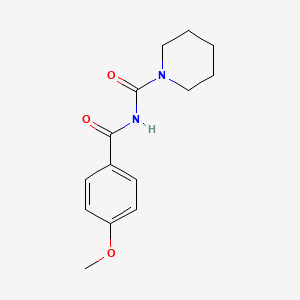molecular formula C14H18N2O3 B1203481 N-[(4-methoxyphenyl)-oxomethyl]-1-piperidinecarboxamide 