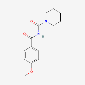 N-[(4-methoxyphenyl)-oxomethyl]-1-piperidinecarboxamide