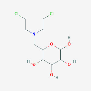 molecular formula C10H19Cl2NO5 B1203514 6-[Bis(2-chloroethyl)aminomethyl]oxane-2,3,4,5-tetrol 